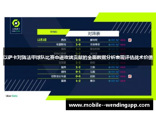 以萨卡对阵法甲球队比赛中进攻端贡献的全面数据分析表现评估战术价值